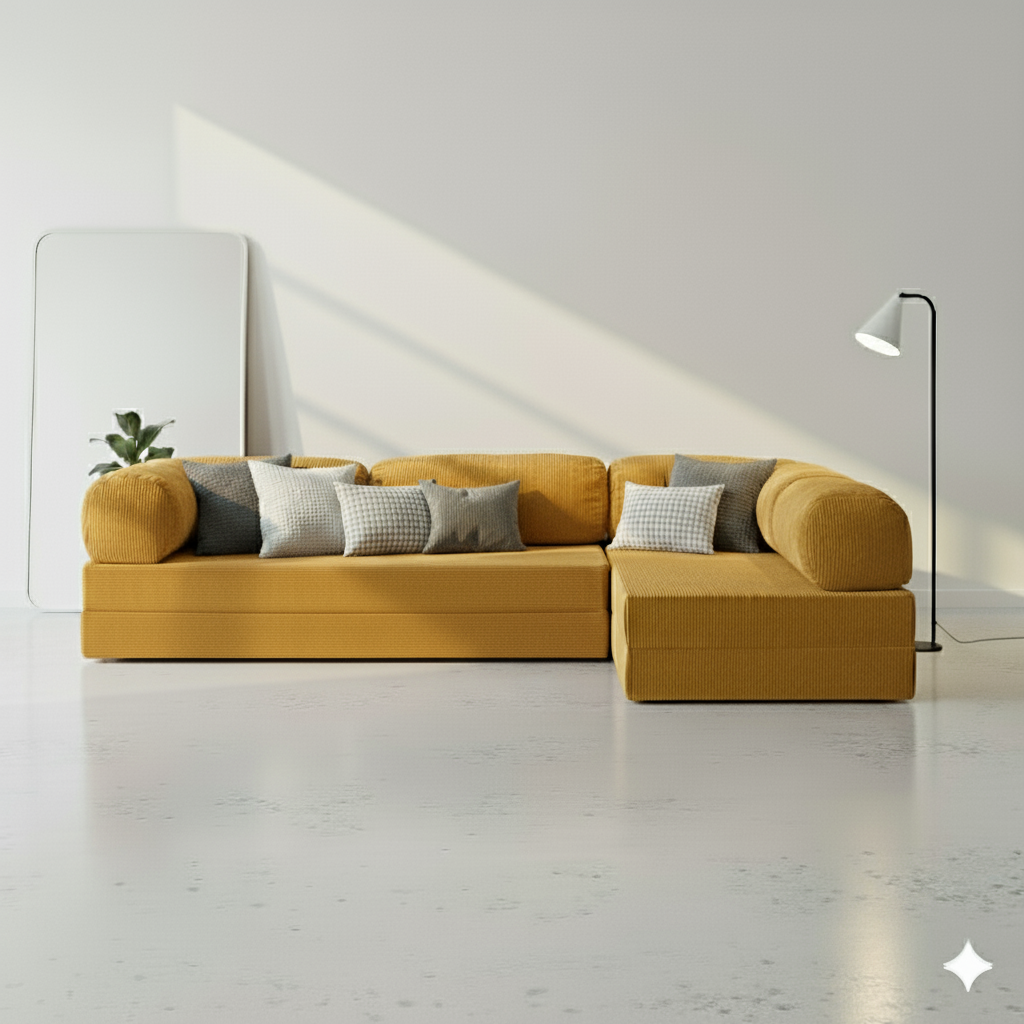 Modu Open Corner Sofa - Yellow