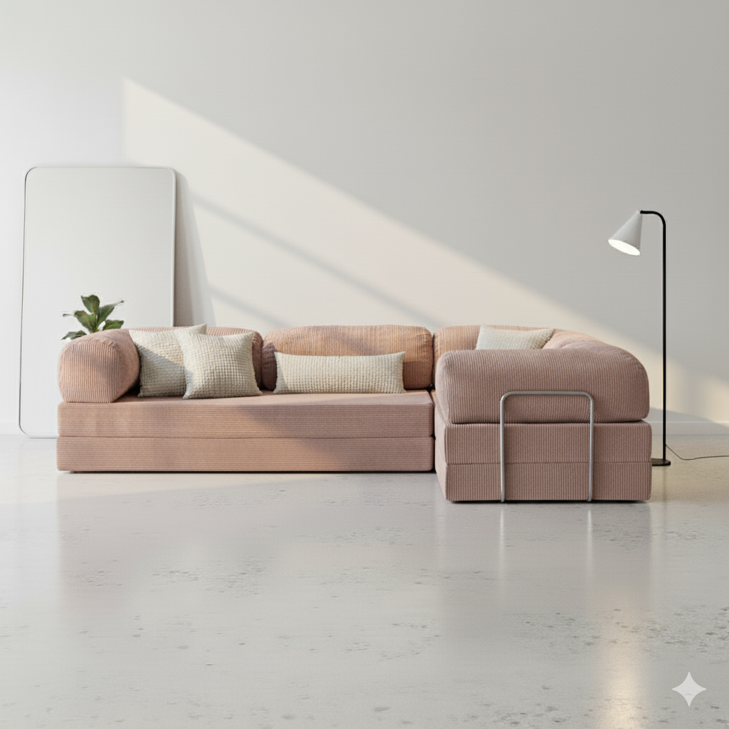 Modu Corner Sofa - Blush Pink