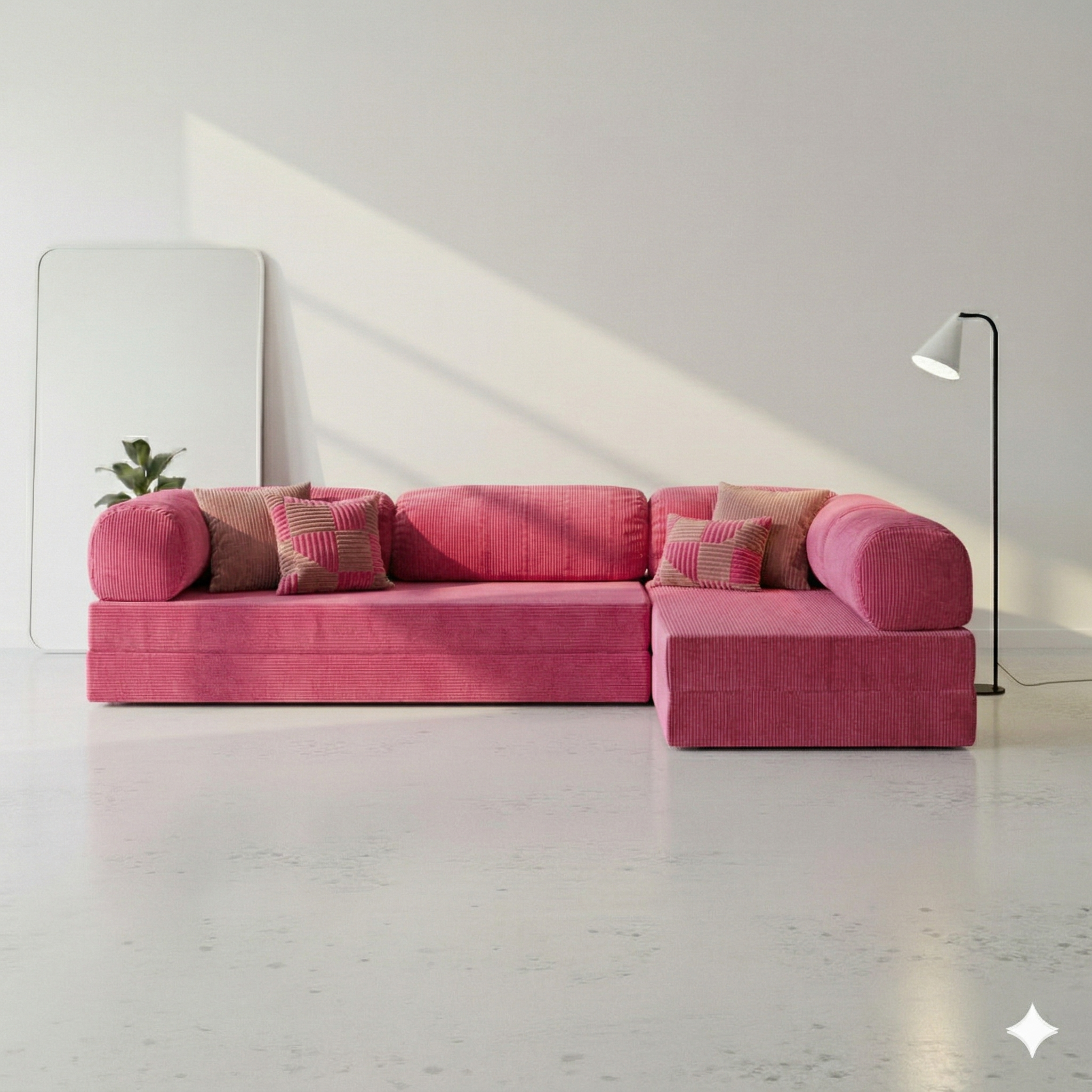 Modu Open Corner Sofa - Fuschia