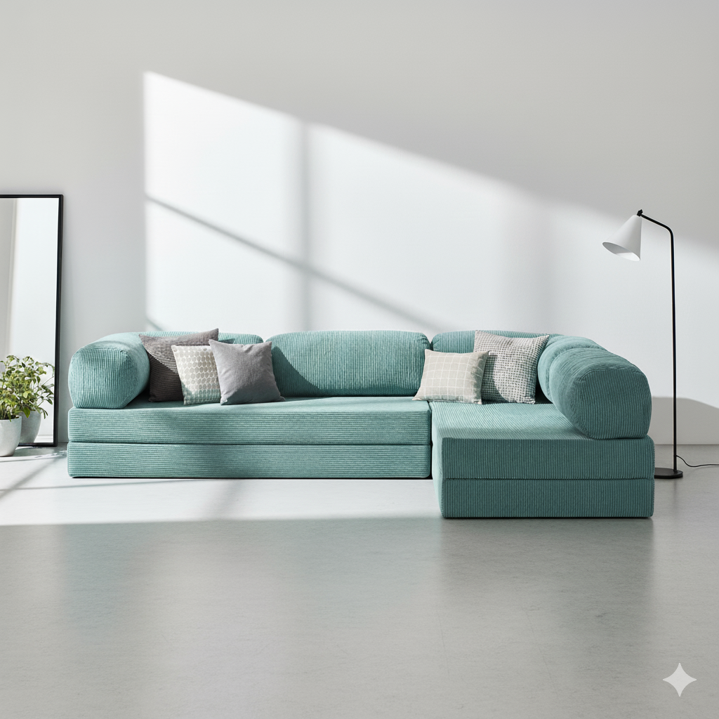 Modu Open Corner Sofa - Indigo