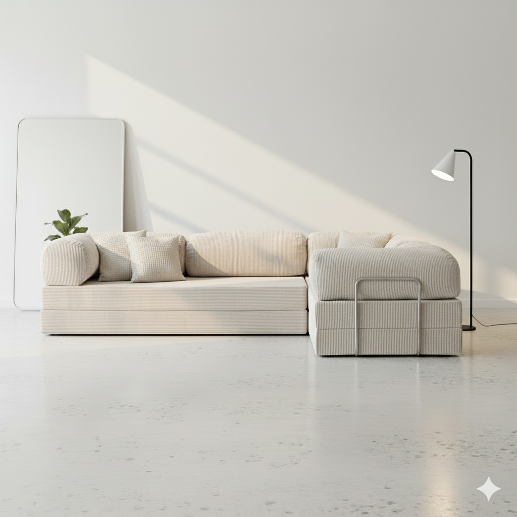 Modu Corner Sofa - Cream White