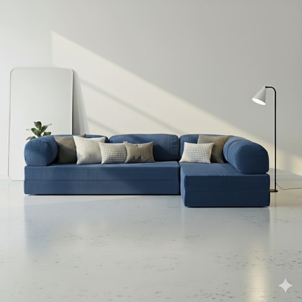 Modu Open Corner Sofa - Navy Blue