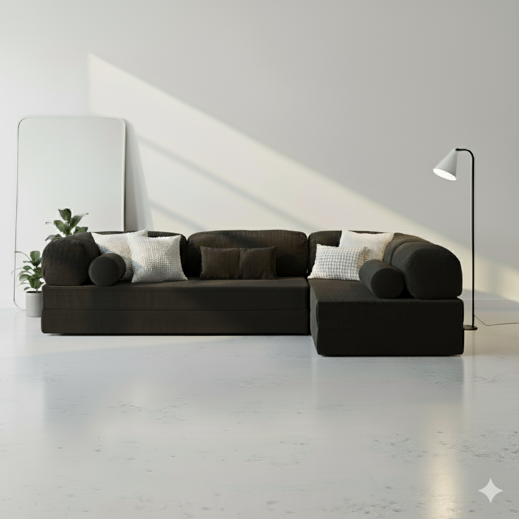 Modu Open Corner Sofa - Black