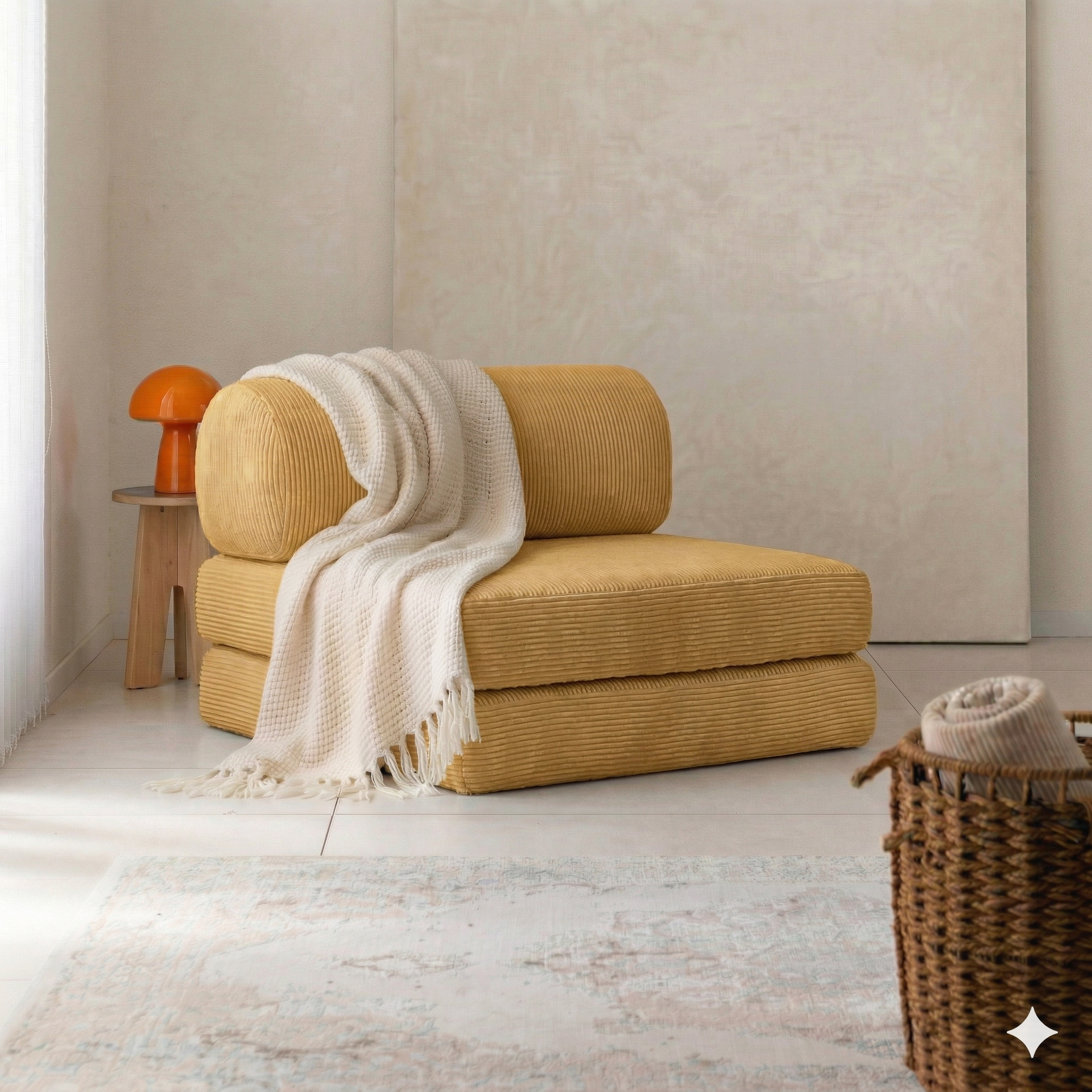 Single Sofa – Cylinder Backrest