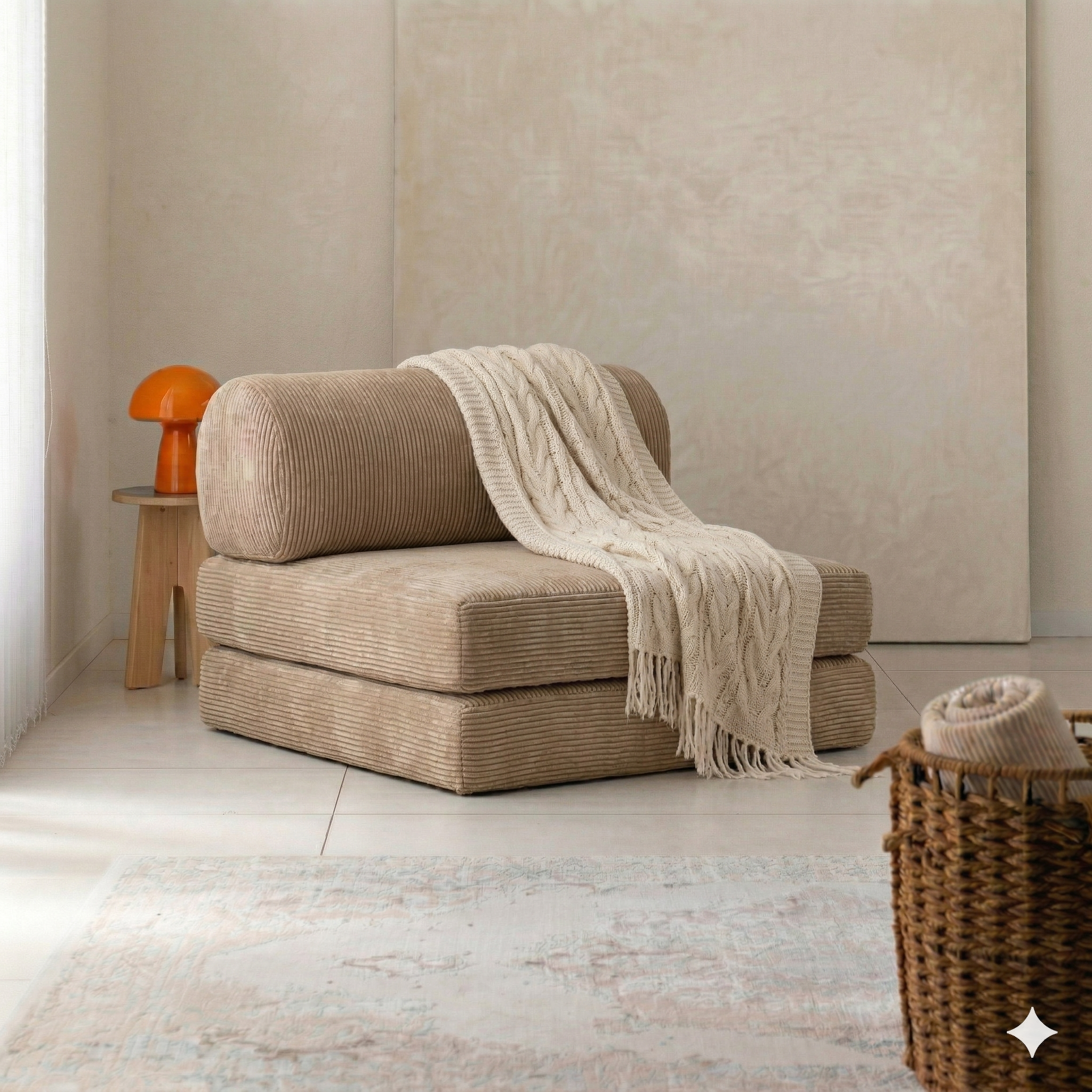 Single Sofa – Cylinder Backrest