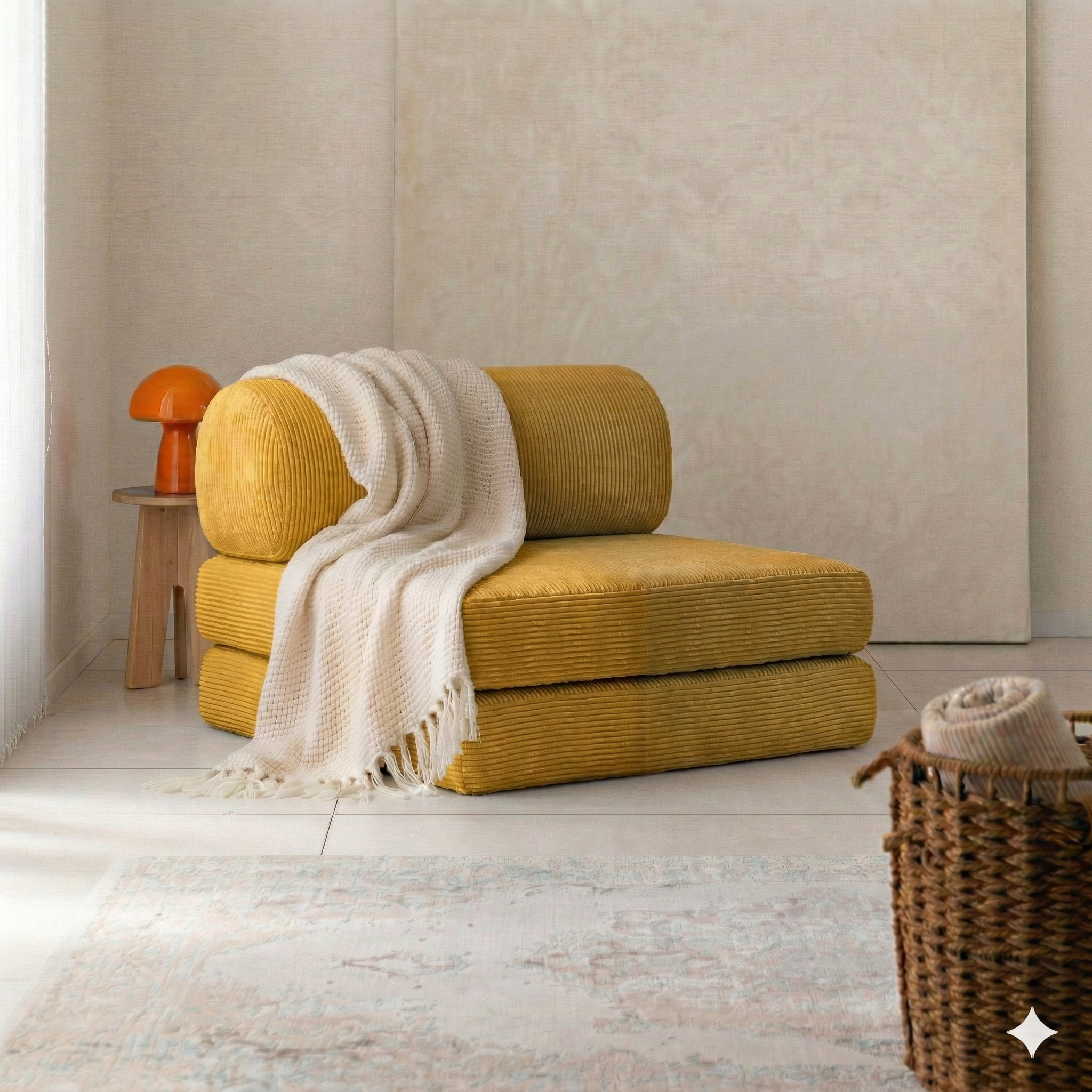 Single Sofa – Cylinder Backrest