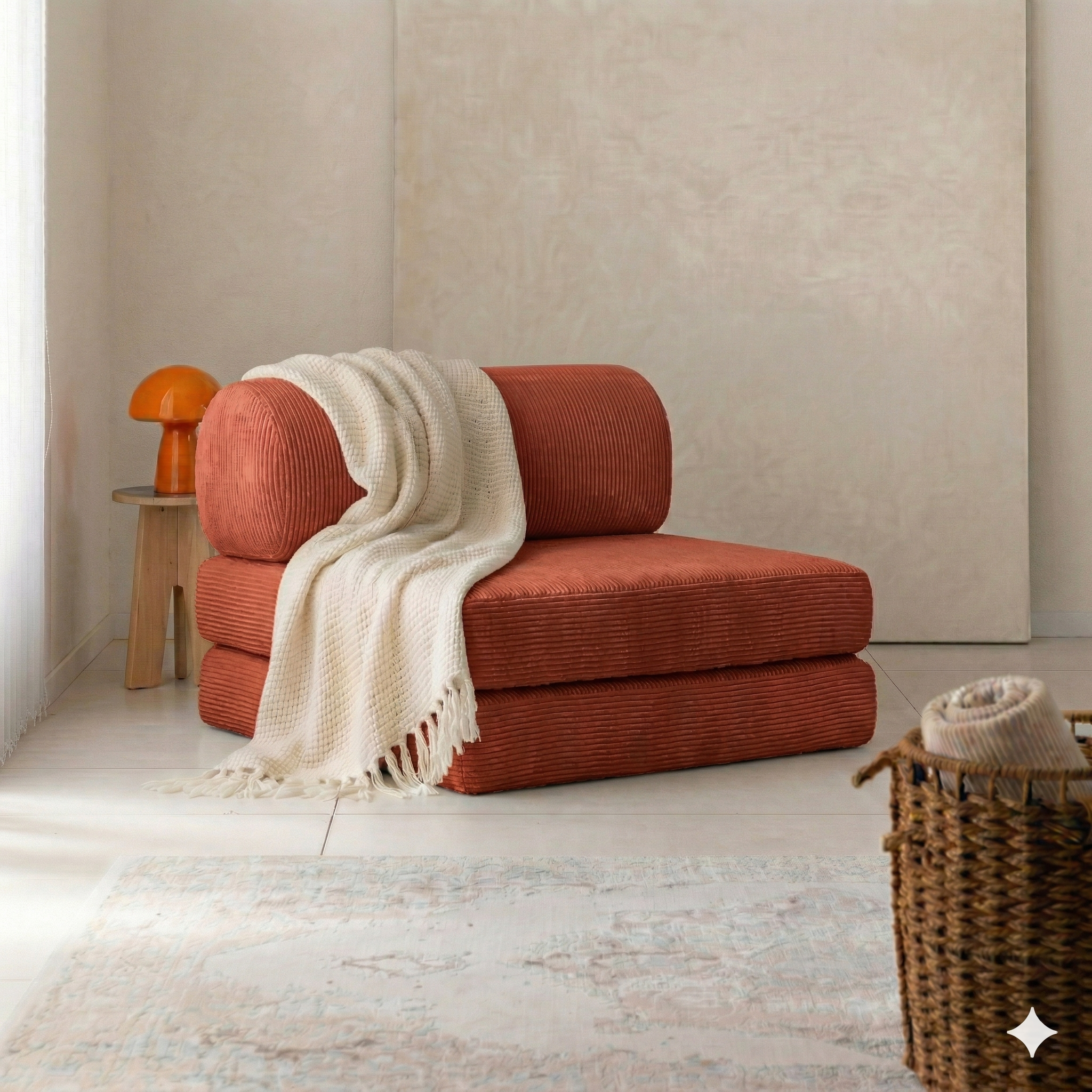 Single Sofa – Cylinder Backrest