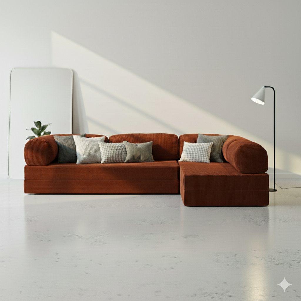 Modu Open Corner Sofa - Terracotta