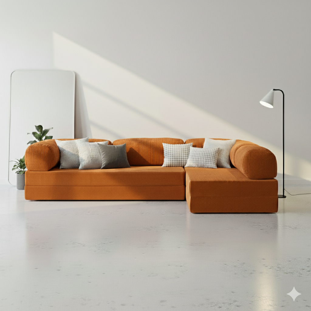 Modu Open Corner Sofa - Orange