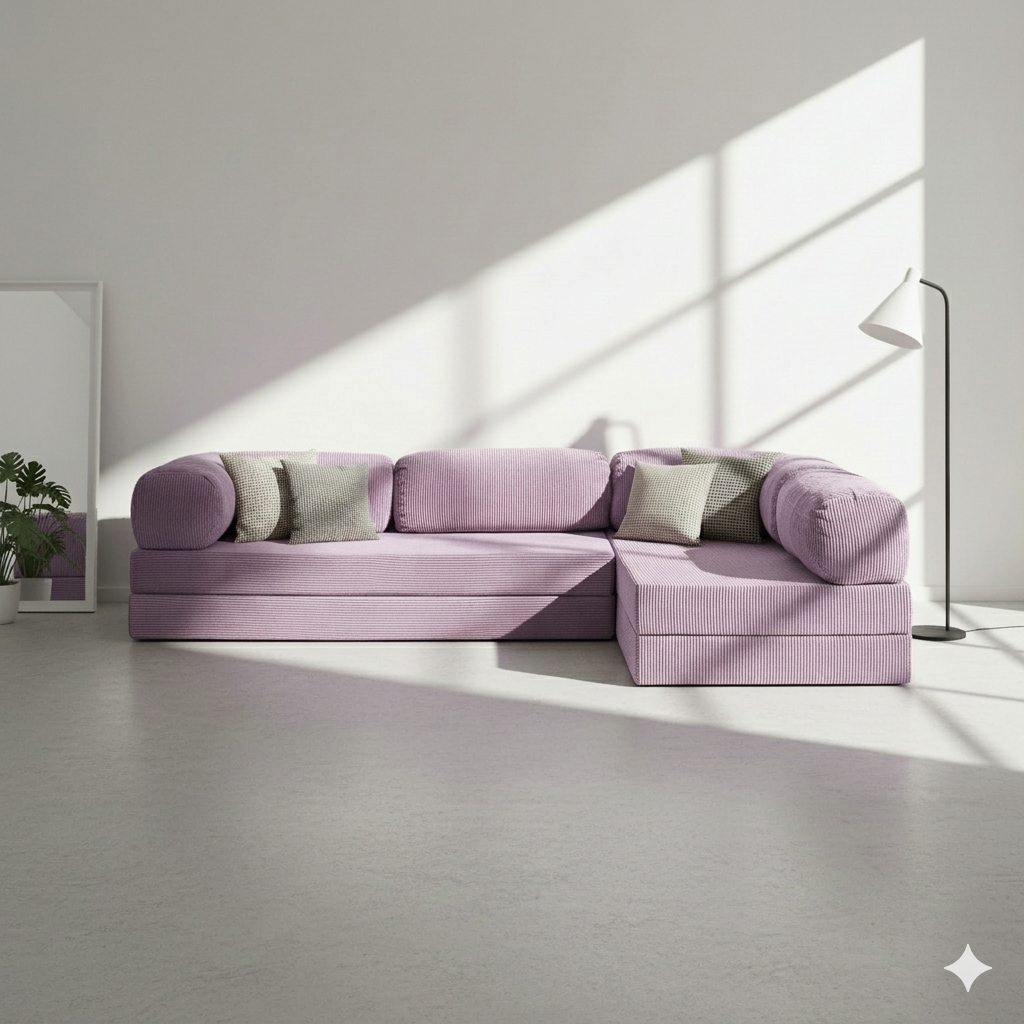 Modu Open Corner Sofa - Purple